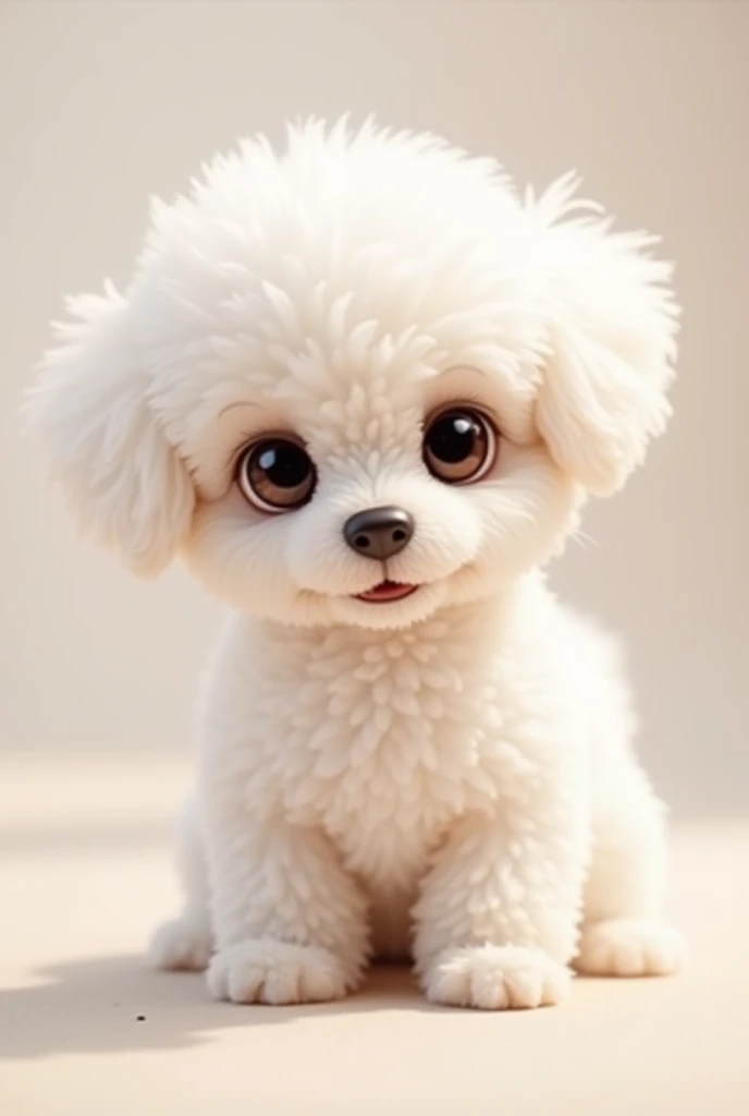 puppy,cute, Little, White toy poodle,Simple Background, Adorable animals, cute