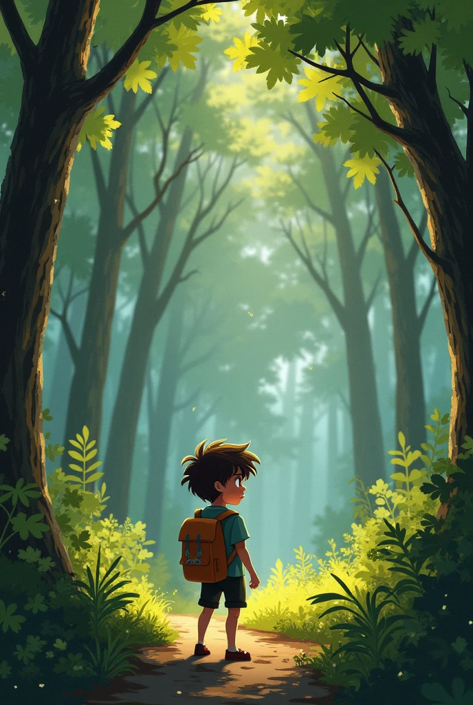 Vicky, a curious and fearless boy, decides to explore the forest despite his mother's warnings.