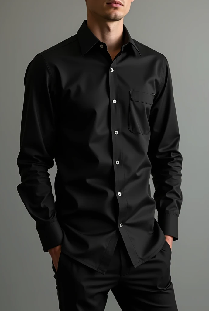 a black shirt


