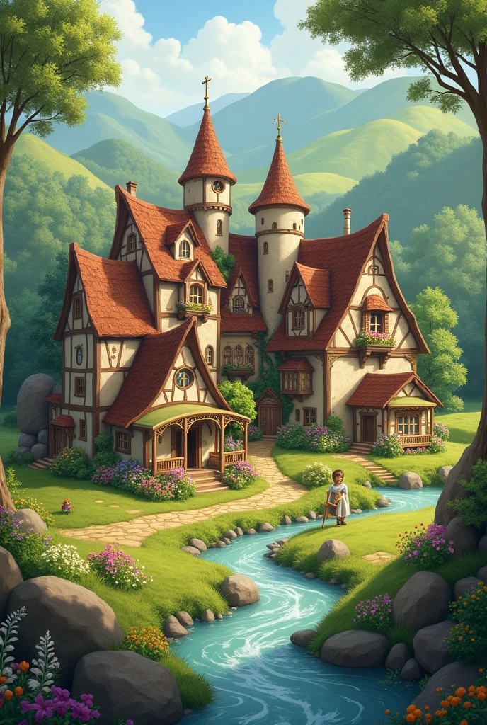 village background aesthetic fairytale