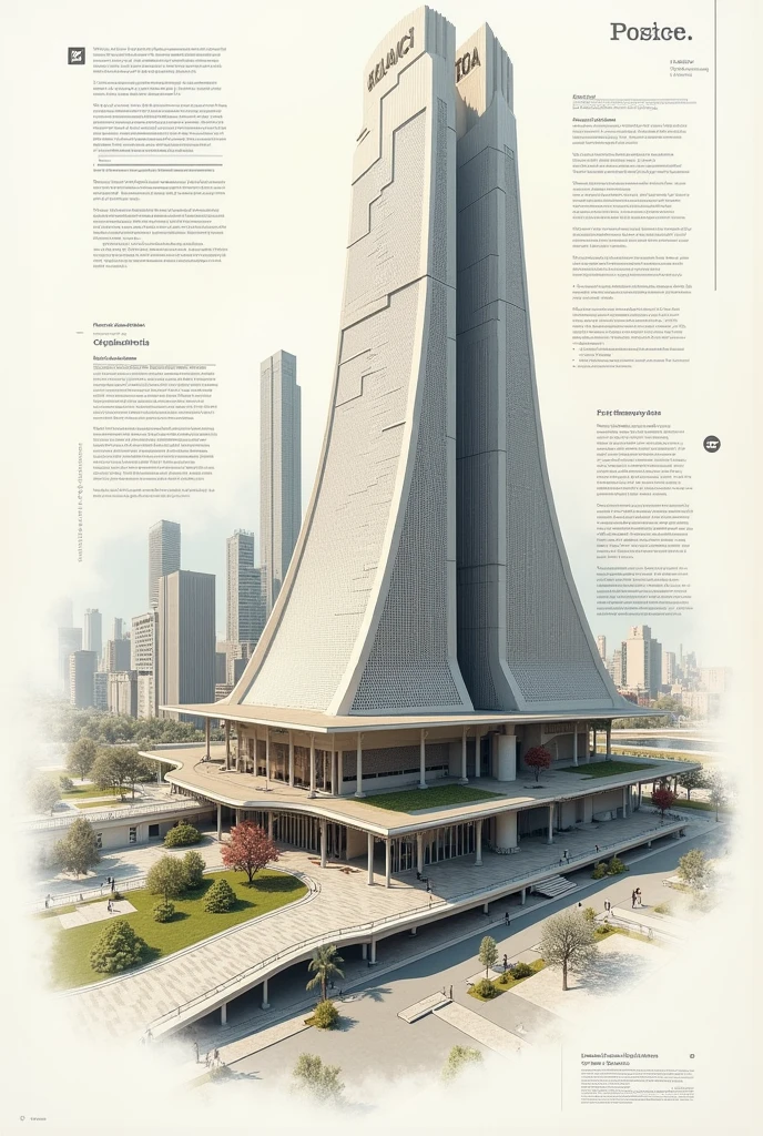 On an A3 make a distribution of an architectural work with its analysis, without leaving empty spaces with text