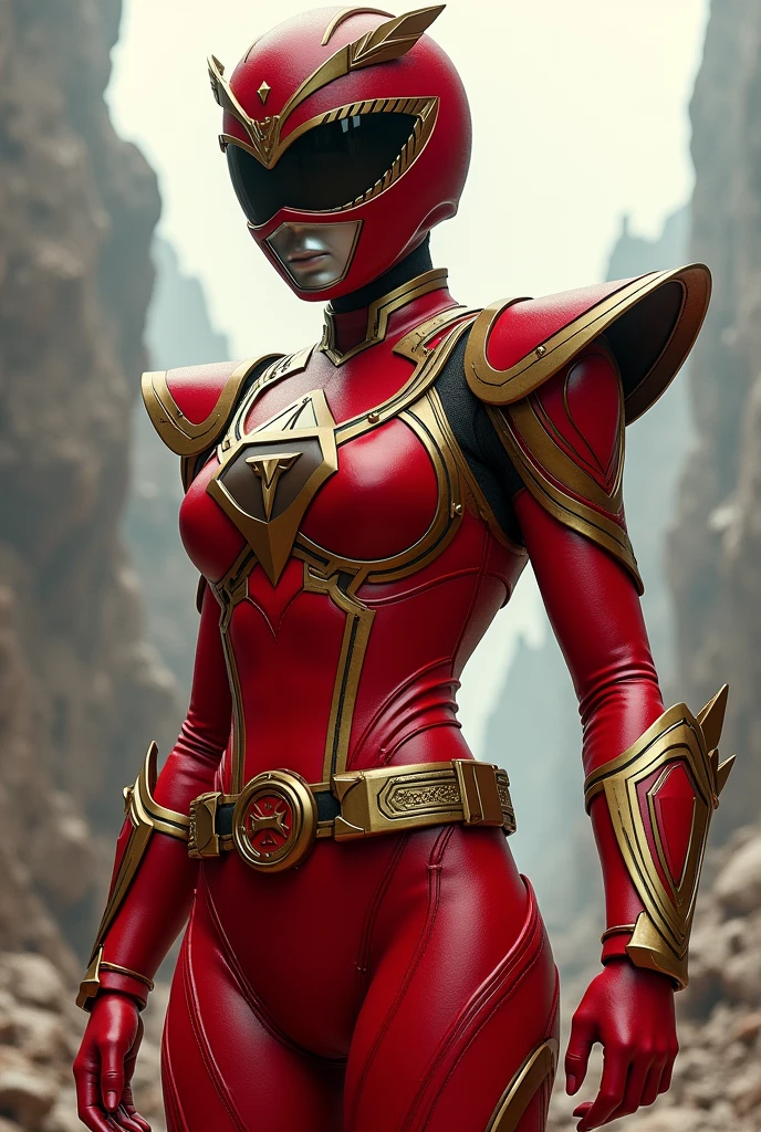 Una versión femenina del red mighty morphin power ranger