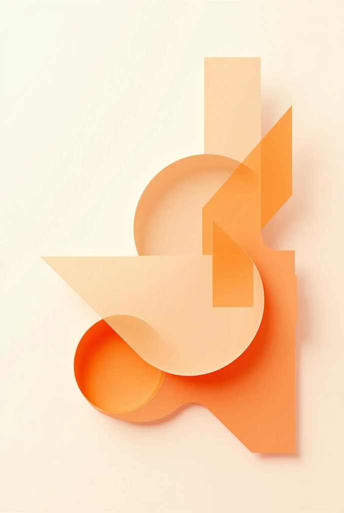 Square layout for instagram post with white background, but shapes in orange tones