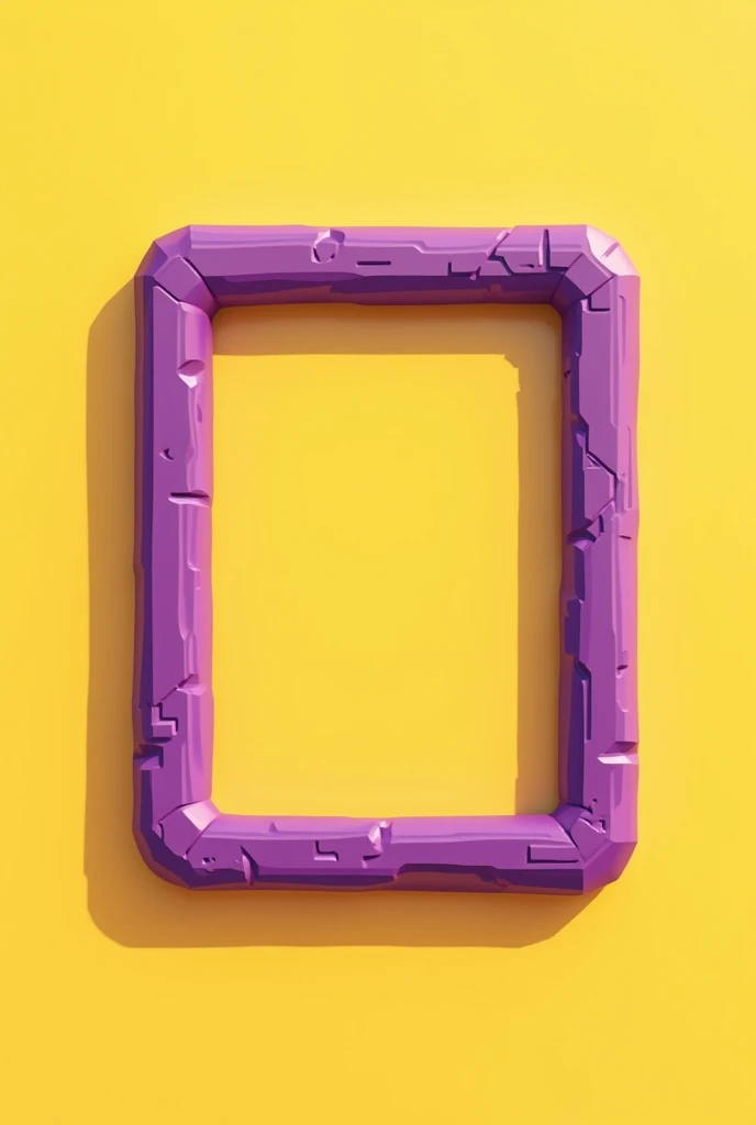 Make a card for a memory game, The card must be yellow with a 2D pixelated purple border