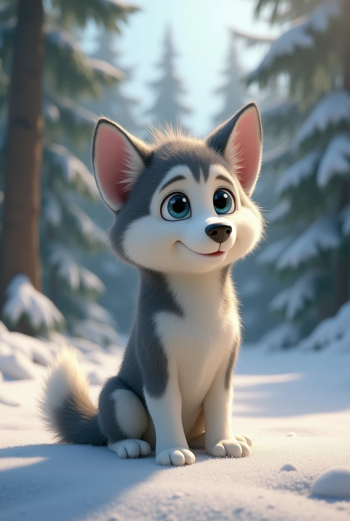 What would Boo from Monster Inc look like with a Siberian husky?