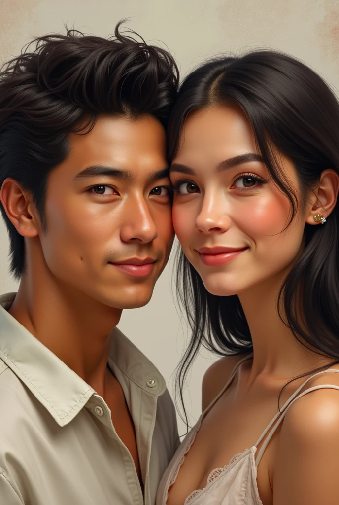 Eduardo and Erika Eduardo&#39;s facial features, He has Chinese eyes and is a Leo sign and is taller..
Erika&#39;s facial features, She has almond-shaped eyes and is a Virgo..