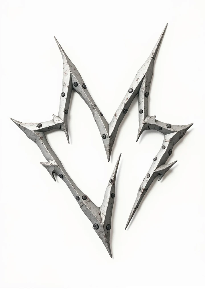 80s 3D logo style like Metallica's Metal Band Logo.