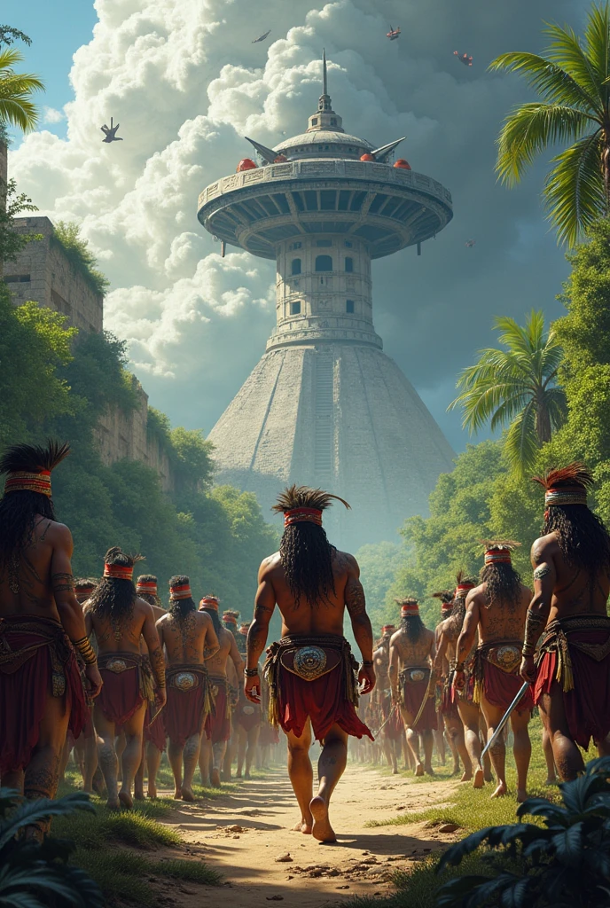 Aliens declaring war with Tecun Uman and his army
