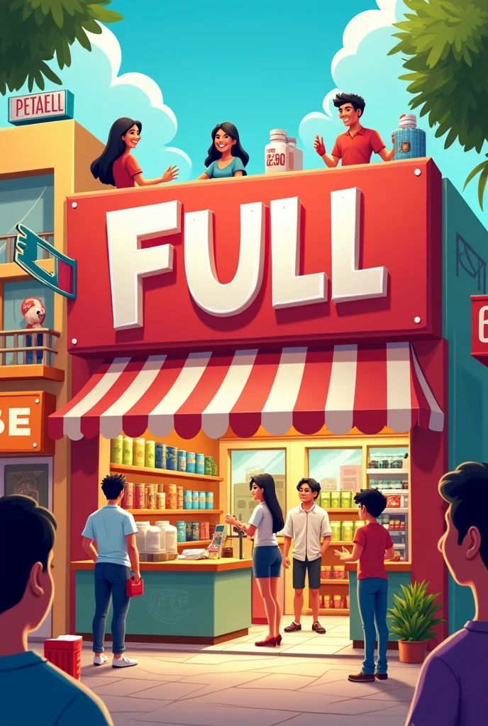 animated poster
for a store called “full barato”.