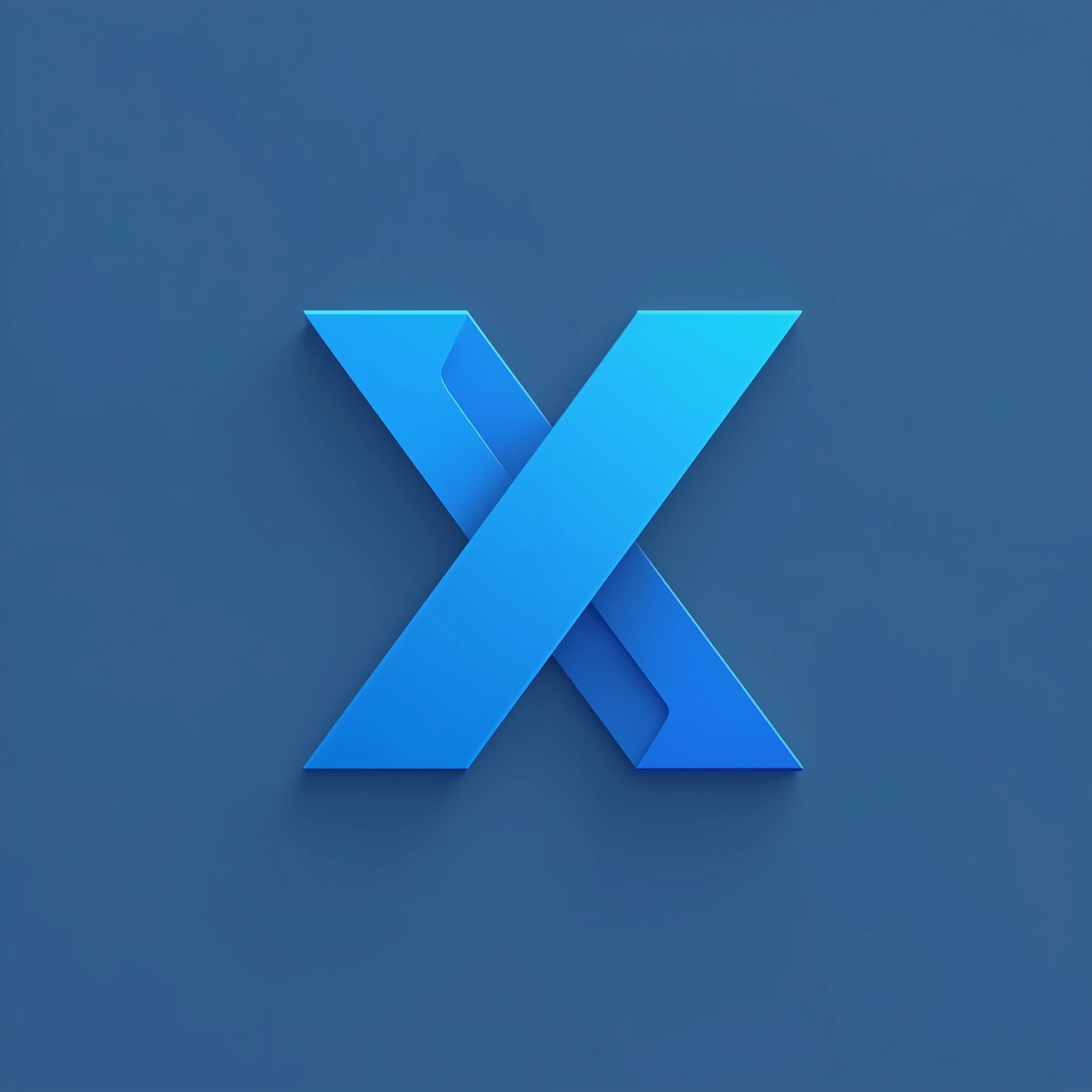 logo with the letter X, blue 