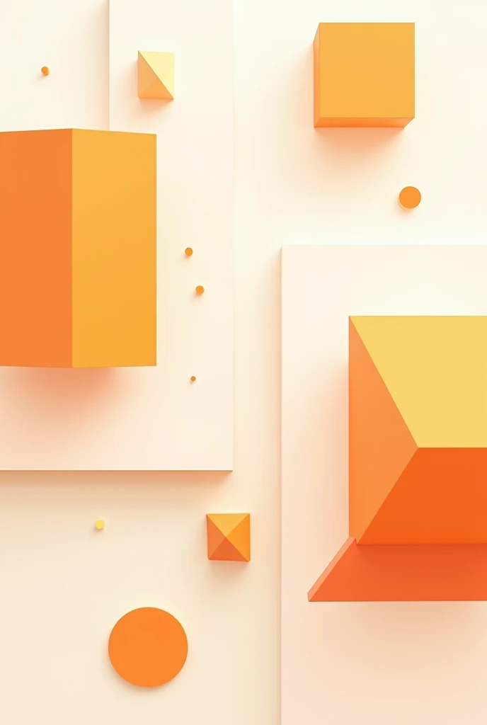 Square layout for Instagram post with white background, but shapes in shades of orange