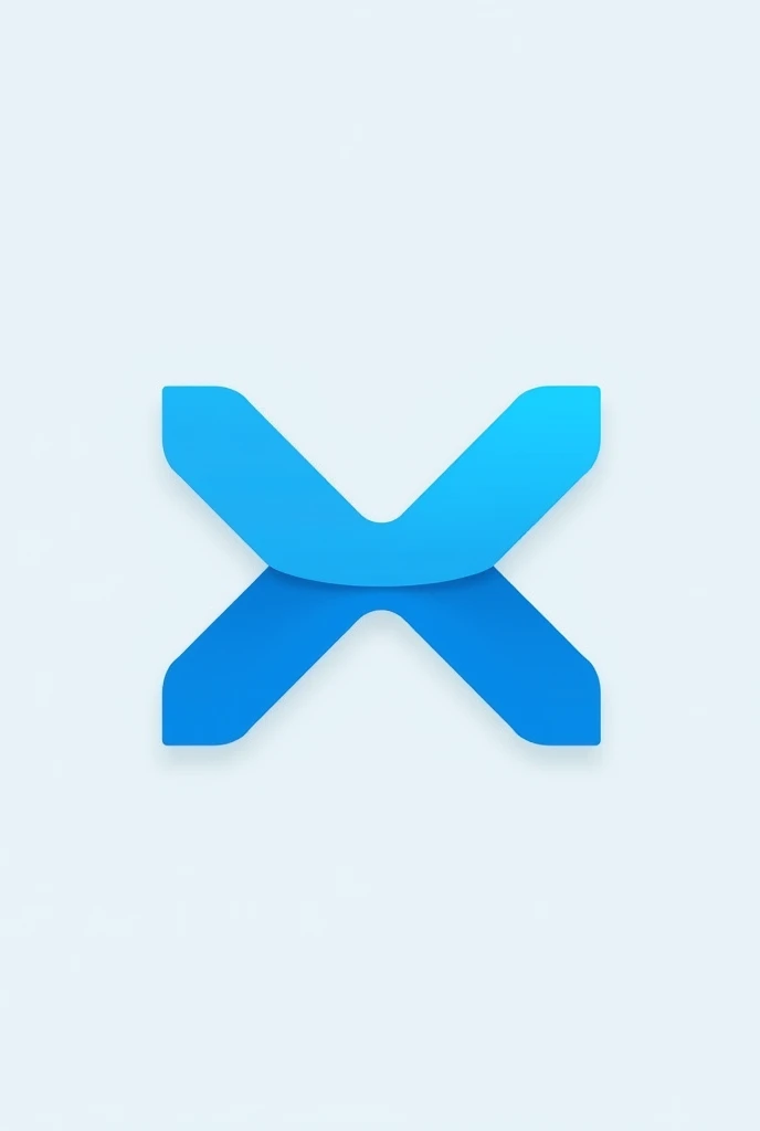 logo with the letter X, blue 