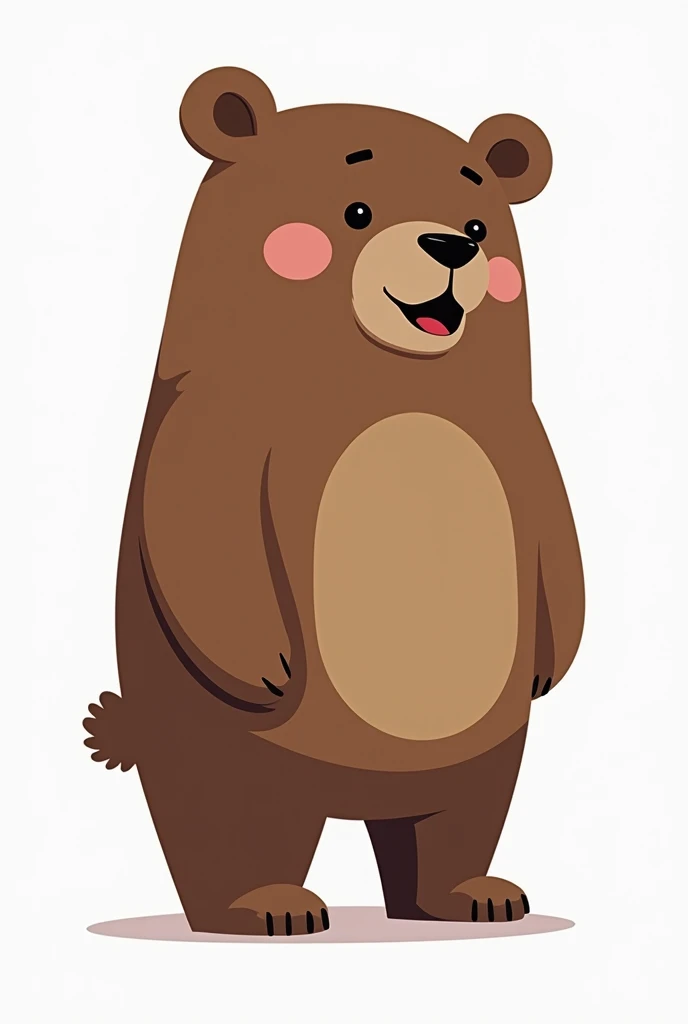 a bear with minimalist cartoon details (Not much) turned slightly to the side - profile style, based on the features of Dropout Bear - Kanye West, with street style, no back ground! just him isolated