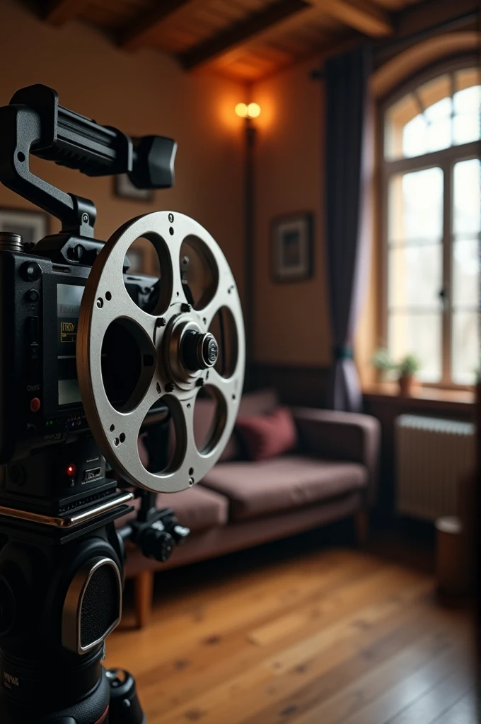 Reel recording scenario, interior of the house