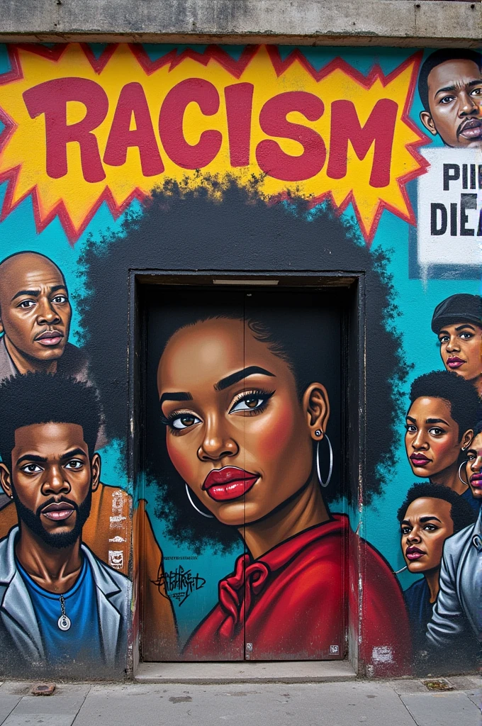 Graffiti about racism