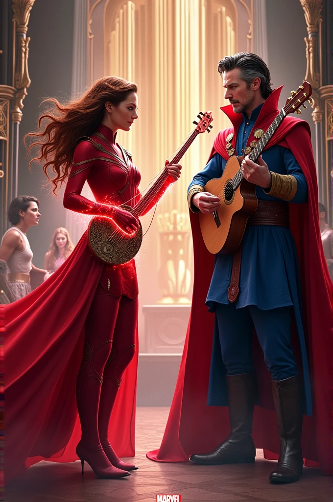 Create Scarlet Witch and Marcel&#39;s Doctor Strange playing musical instruments
