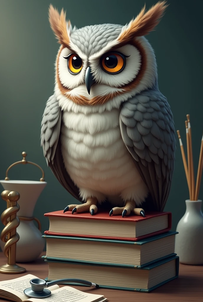 Medical owl as a representative mascot