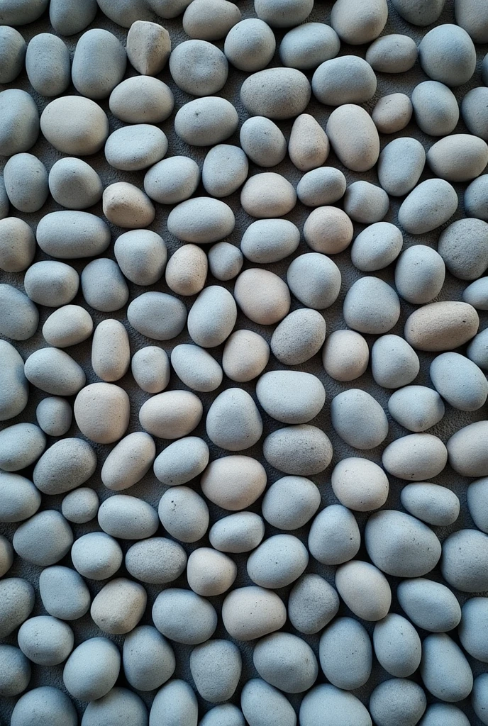 Tightly arranged pebbles