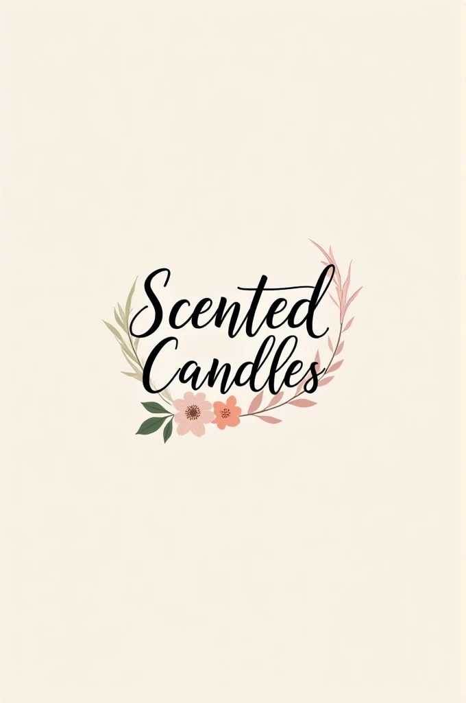 Create a logo that says scented candles 