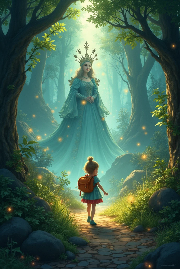 One day a  gets lost in the forest while playing and he enters the realm of fairies. There he learns that the queen of the fairy kingdom is under a curse, and he is the only one who can free her.