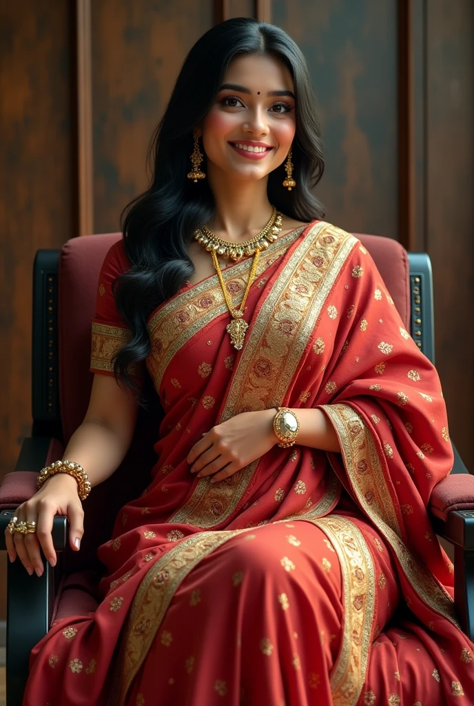 6 ft big breasted average beautiful sri lanakan wealthy age 25 girl in maharani dress. Wearing Academic regalia.well educated.sit in chair with her massive big boobs, big butt