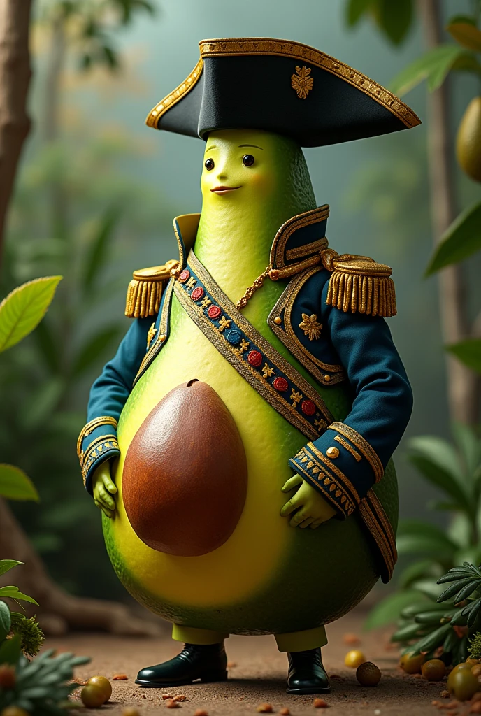 avocado dressed as simon bolivar
