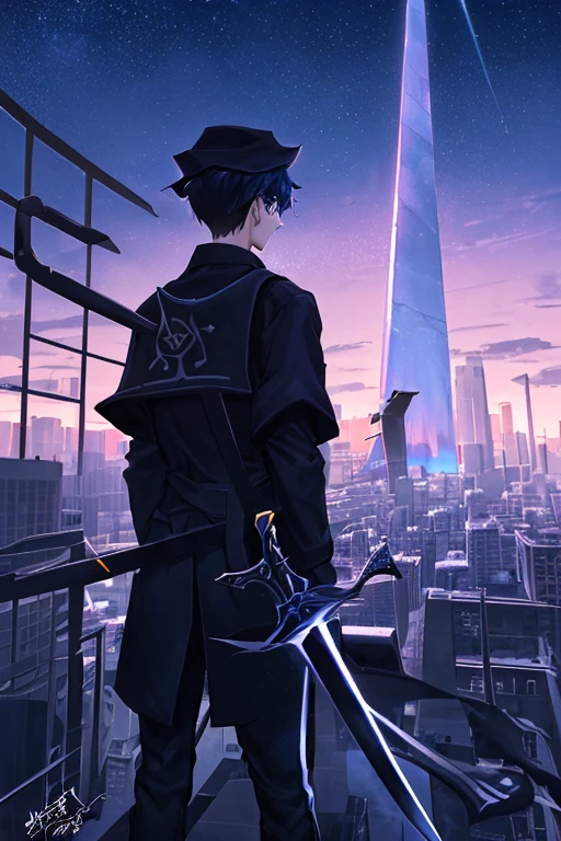 "Series Title: modern city. schoolboy, Smirk", World, where every man has a sword, aura. Our hero is a schoolboy: 1.2), Perfect color combination.
day. a hundred-meter pillar in the background. aura, which surprised the monsters. A stone in the hands of a schoolboy, boy. Постер фильма