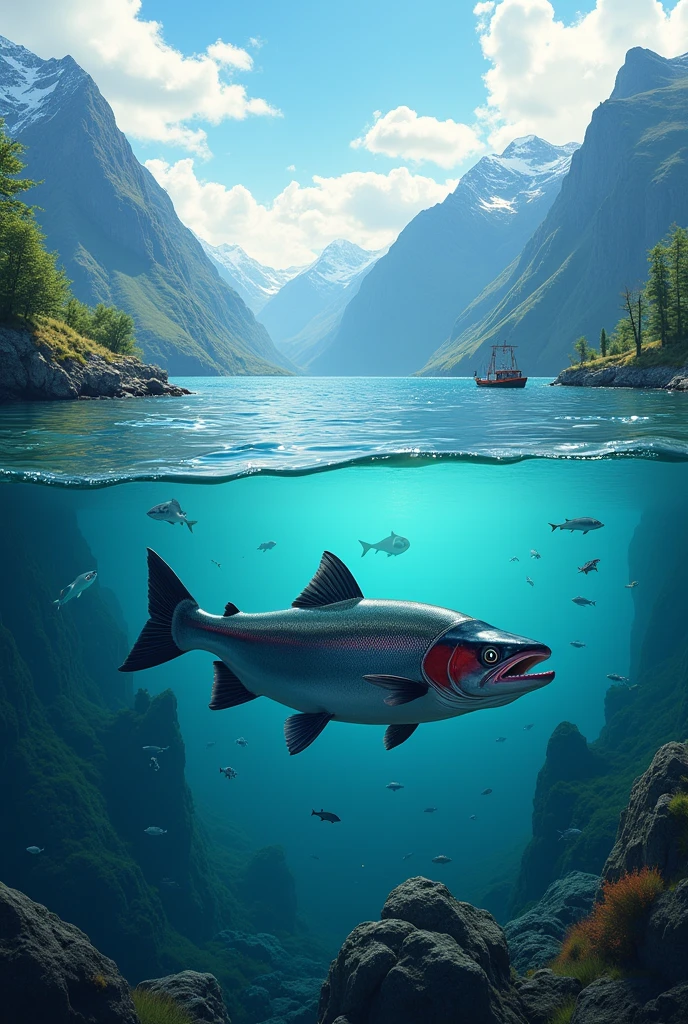 Cover for report on the effect of salmon farming in southern Chile