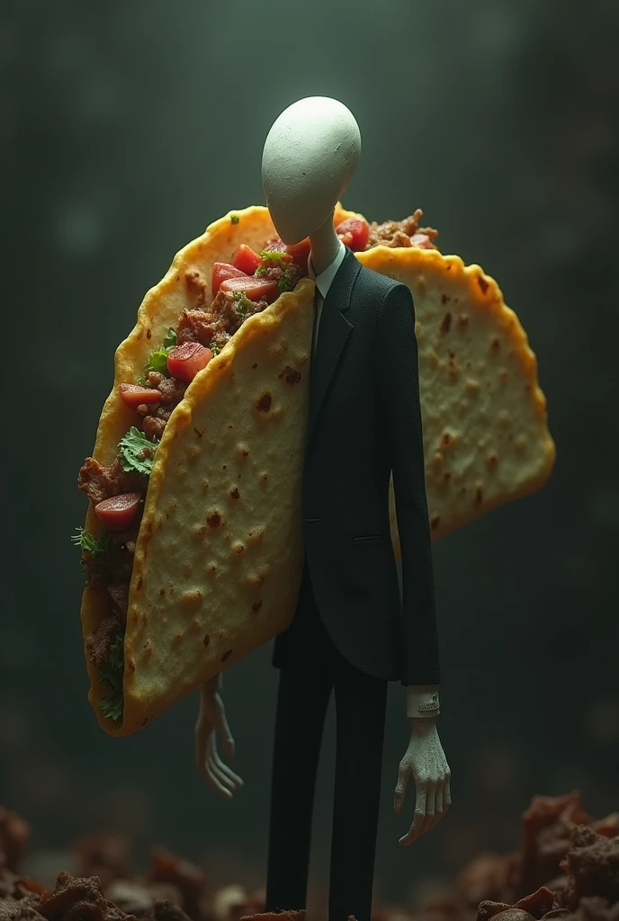 Make a Slenderman taco 

