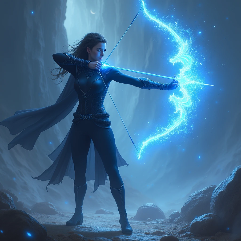 archer with blue spectral bow
