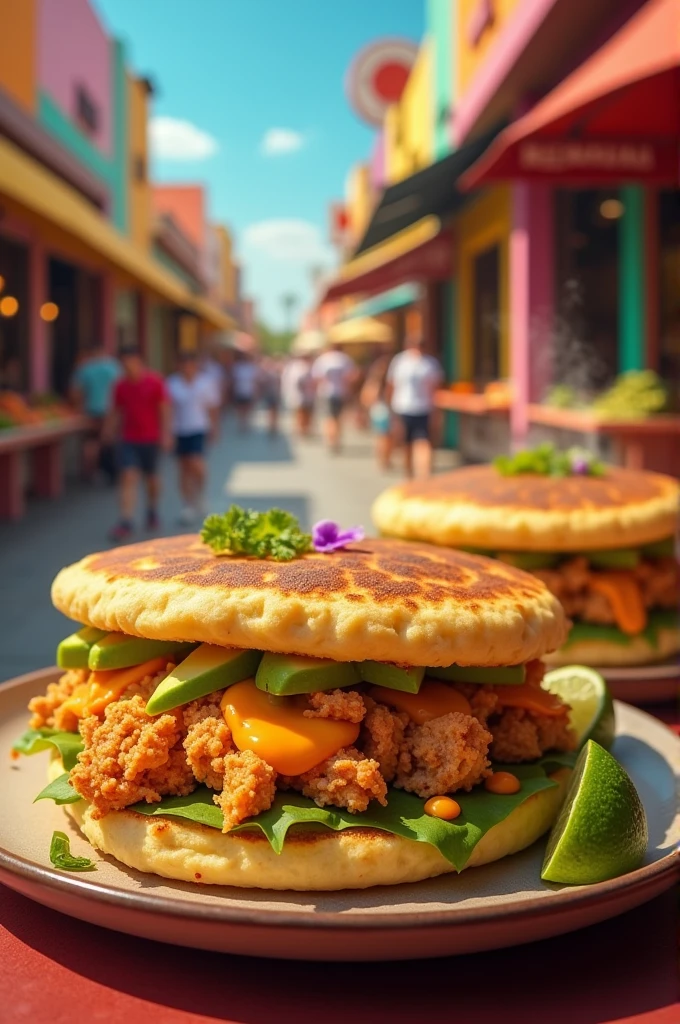 an advertisement for new arepas on the market