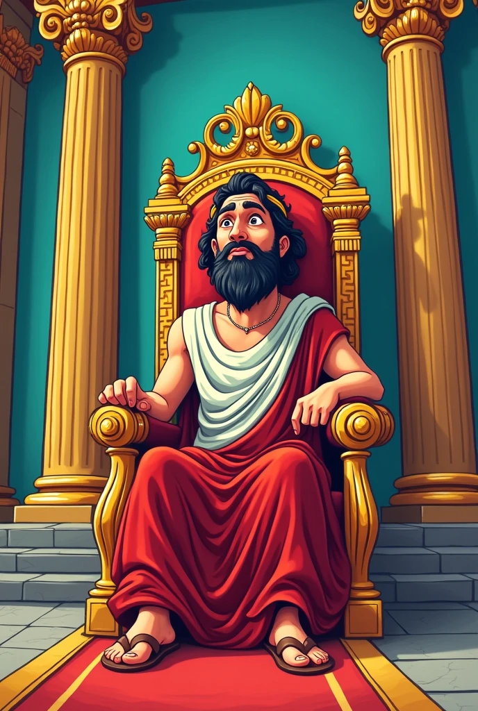 Oedipus being king in a cartoon easier