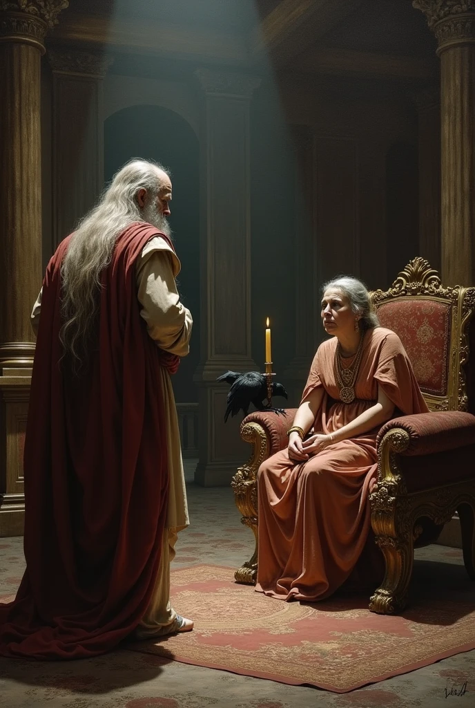Amulius being warned by an oracle that his niece&#39;s children would kill him. not very realistic
