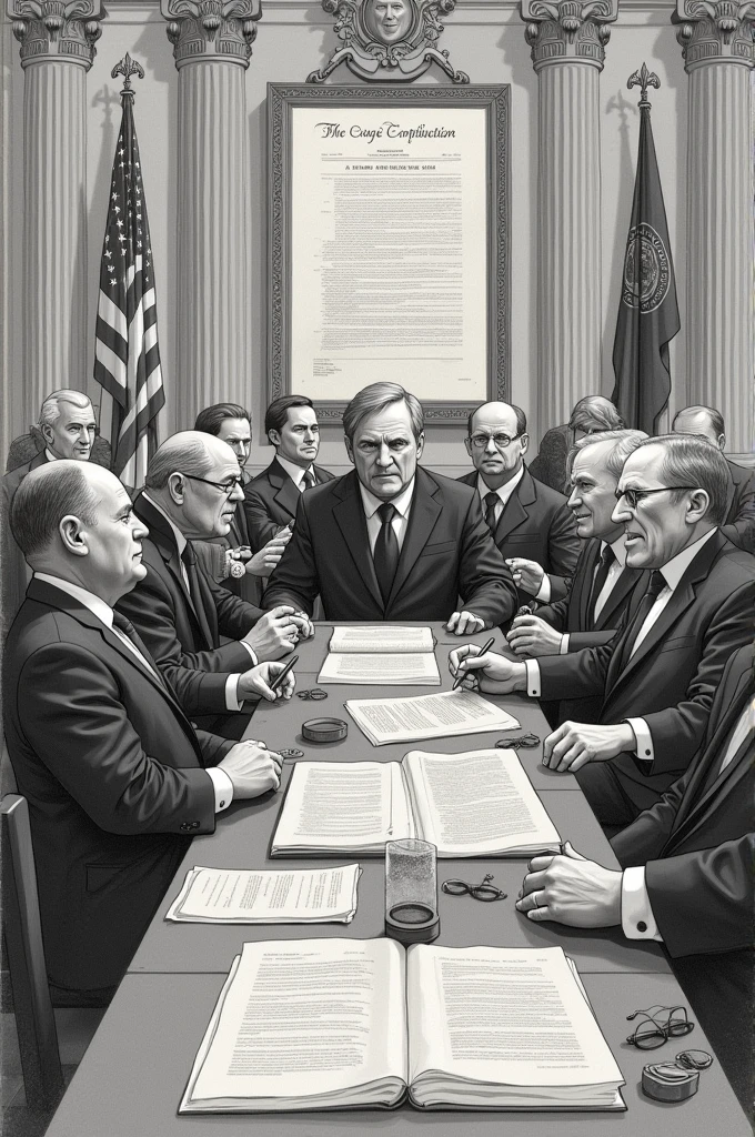 Here is a good drawing of the subject of the political constitution to draw