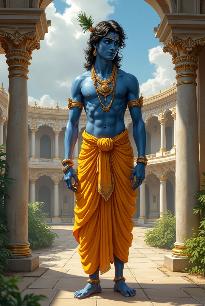 Krishna standing in front of my Academy named SHARP THINKERS ACADEMY