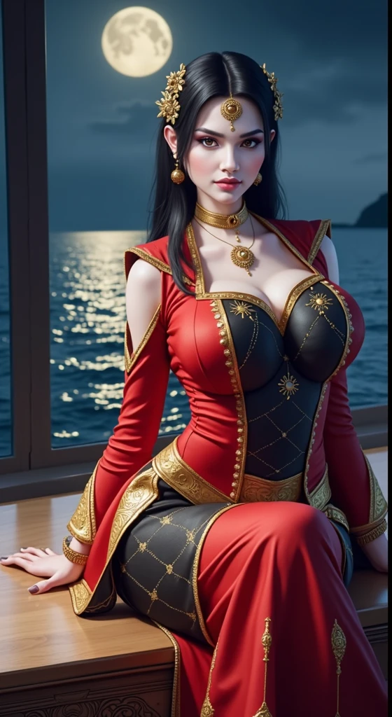 6 ft big breasted average beautiful sri lanakan wealthy age 25 girl in maharani dress. Wearing Academic regalia.well educated.sit in chair with massive big boobs, big butt