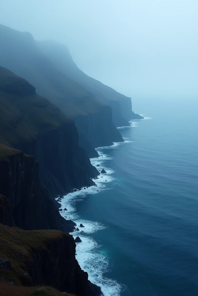 Landscape of your black with the navy blue sea