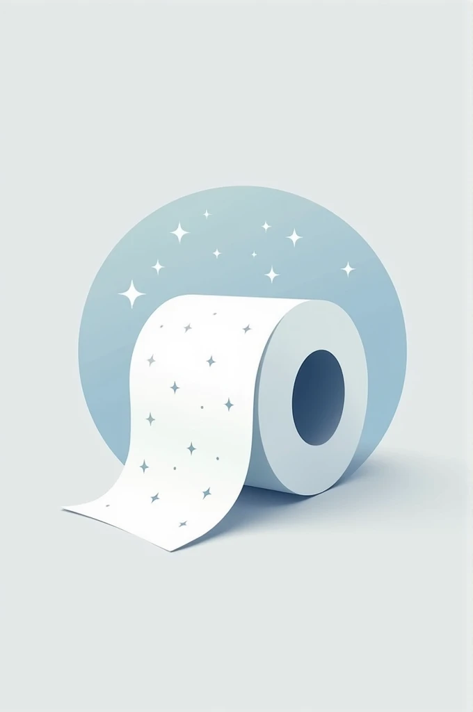 A logo based on a roll of toilet paper 