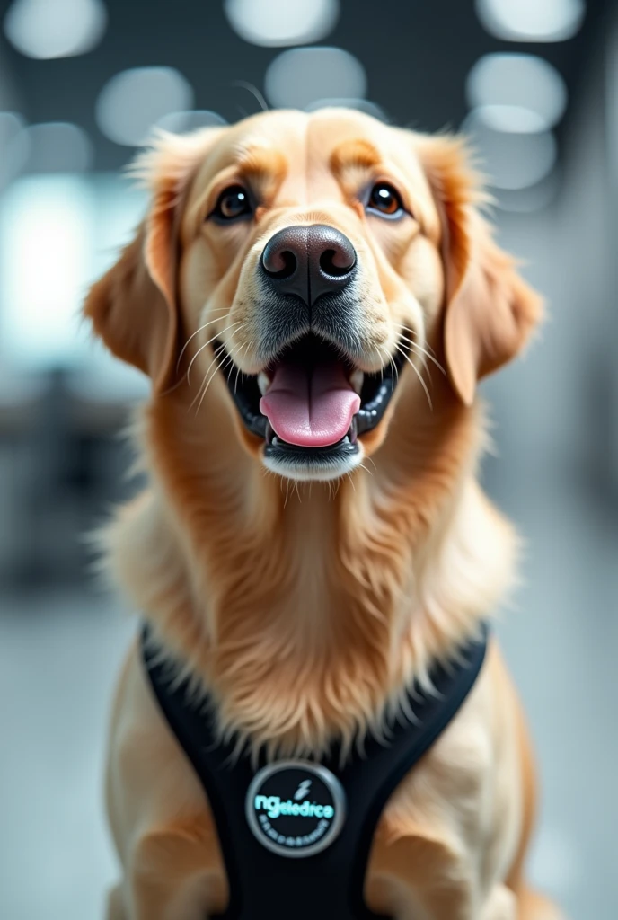 Dog with the logo of the company Ingelectrica