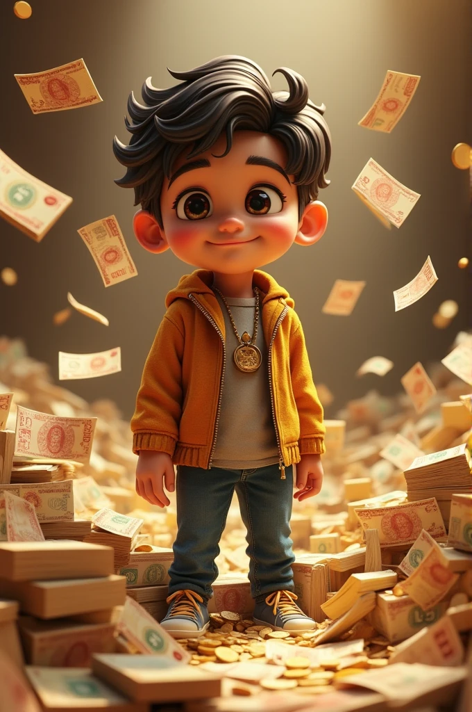 Juwari no. 1 boy image with many money