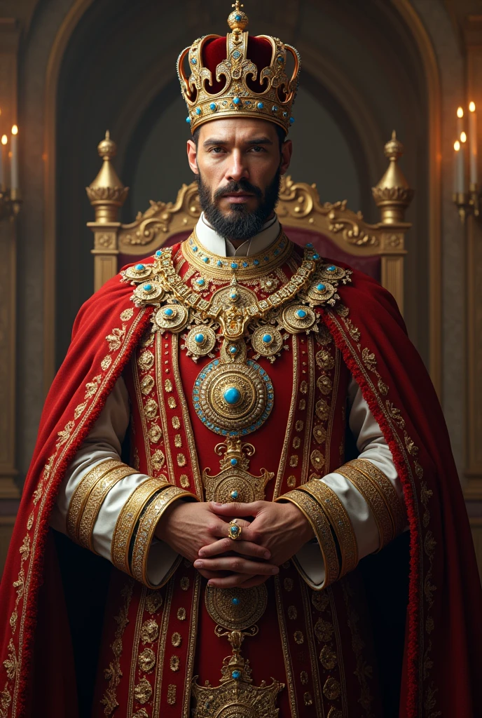King with many crown jewels 
