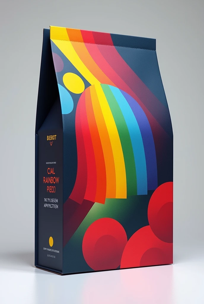 Image of a "Packaging of a rainbow cubist avant-garde by bleirot"