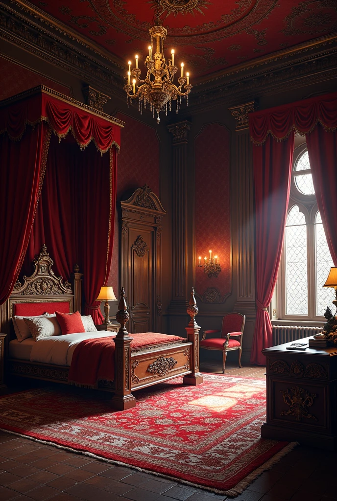 A purple medieval room