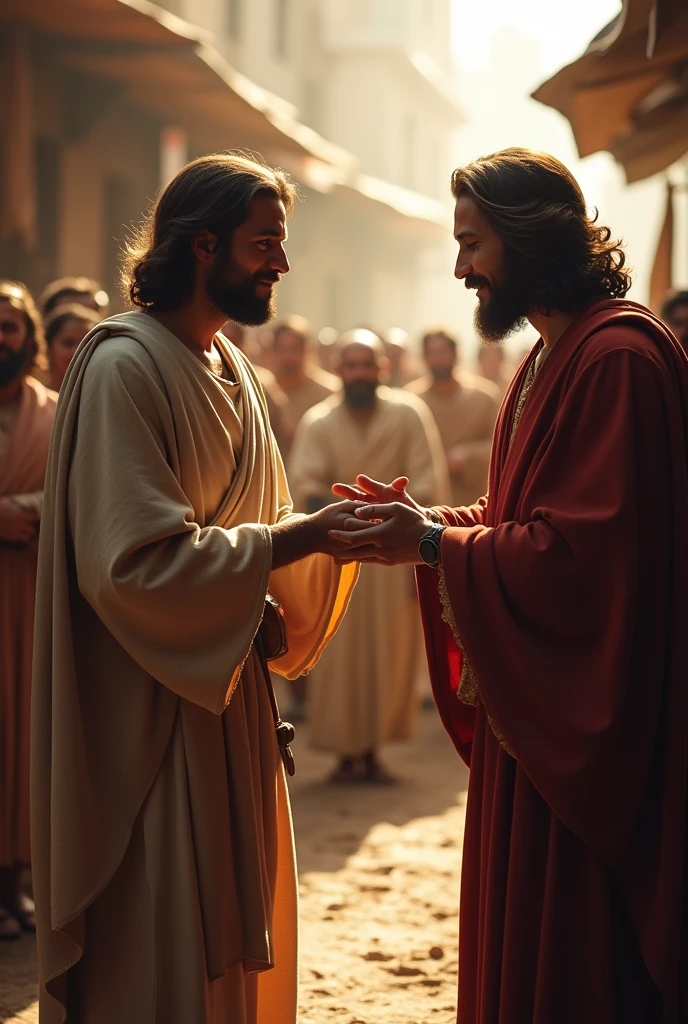 Jesus calling Matthew to be his disciples