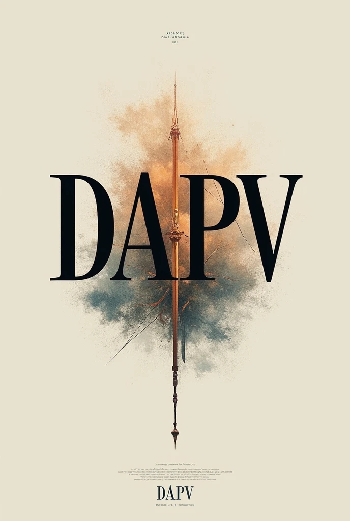A sophisticated logo with the letters DAPV in a single image