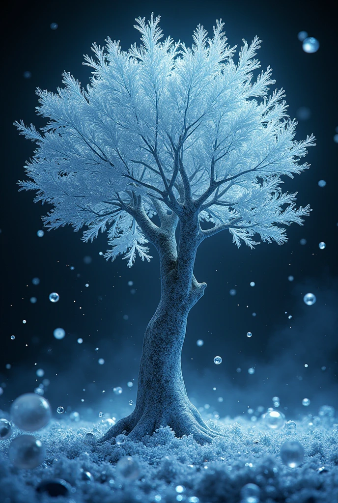 World Tree Theme, Black canvas, 透明でShine雪の結晶が降る, Transparent holographic reflection, (Highest quality,4K,8k,High resolution,masterpiece:1.2),Very detailed,(Realistic,photoRealistic,photo-Realistic:1.37),Very detailed, Complex, hyperRealistic, Cinema Lighting, Dramatic lighting, Volumetric lighting, 3D Depth, Crystal-like texture, Glass-like surface, Mysterious, dream-like, Mysterious, Otherworldly, Magic, Shine, Sparkling, Refract, Iridescent, translucent, bright, Shine