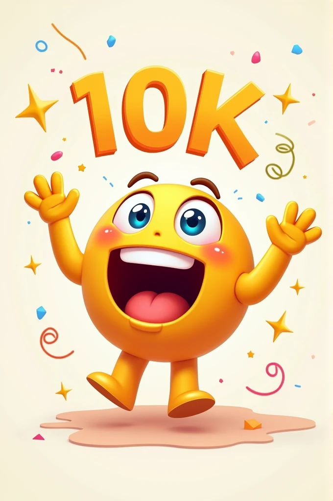 An emoji excited about the fezes "We are 10K"!