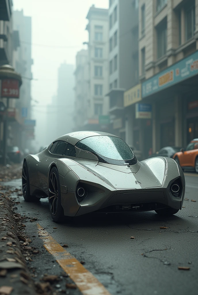 Create a robotic matter car, on pollution