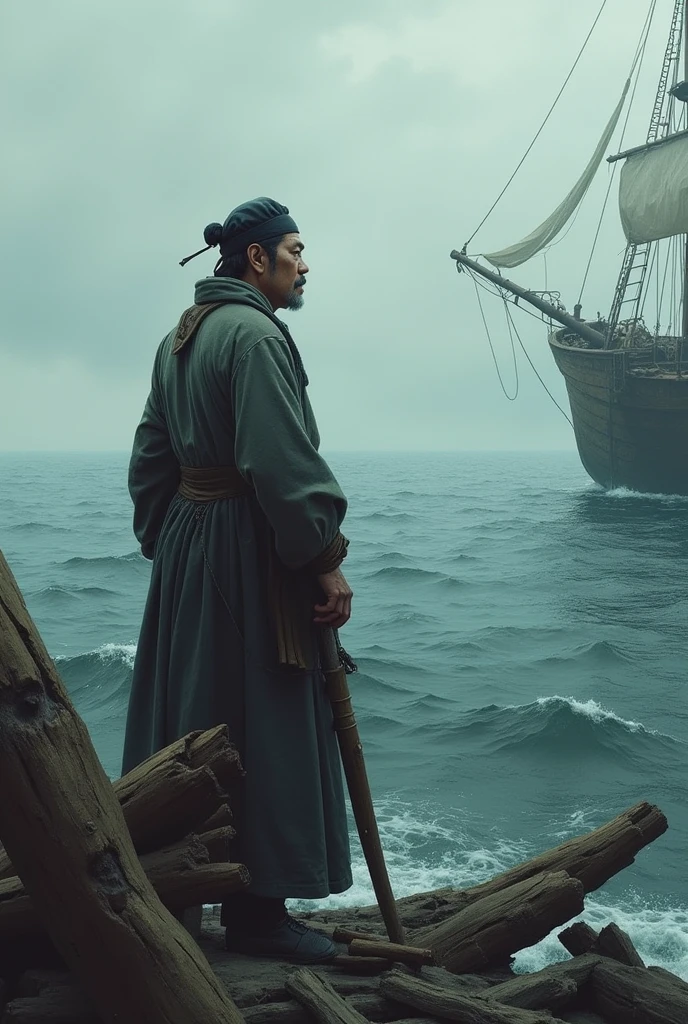 Edo Period Korean merchant drifting shipwrecks