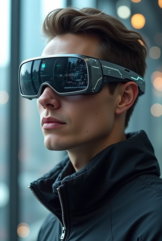 fancy engineer glasses, futuristic aviator style 